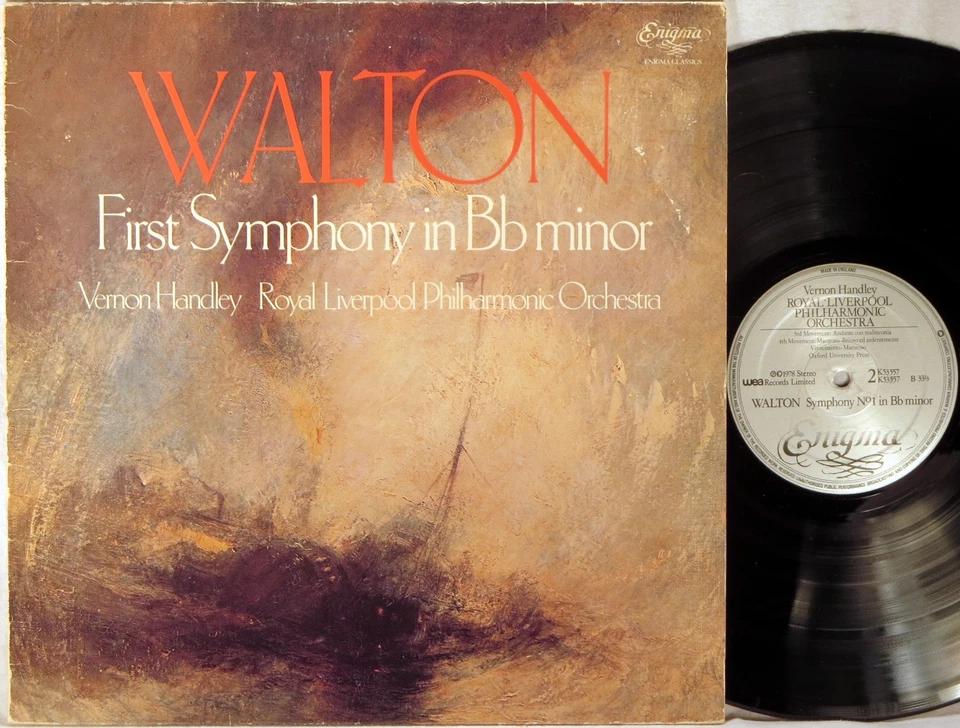 ENIGMA CLASSICS UK Walton HANDLEY Symphony #1 1978 VAR-1054 NM- - Image 1 of 1