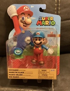 Super Mario 4 pulgadas ICE MARIO con FIGURA FLOR DE HIELO *nuevo* Jakks Pacific 2022 - Imagen 1 de 3