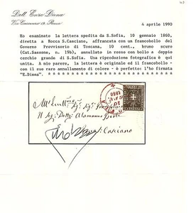 Toscana 1860 - Busta da S. Sofia DCG Rosso - Punti 11 - Certificato - ASI003 - Imagen 1 de 4