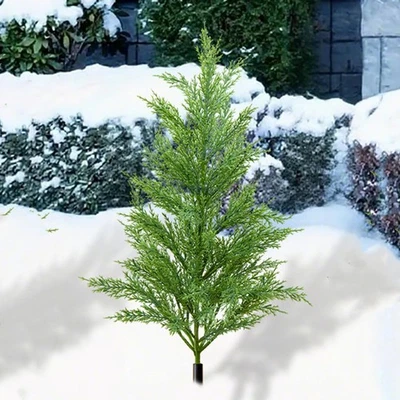 Artificial Pine and Cypress Tree with Ground Spike for Yard Lawn Front Porch - Image 1 of 4