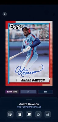 🐅 ANDRE DAWSON 🔥 Topps bunt digital ⚡️1990 TOPPS⚡️SIGNATURE 🔥 SUPER RARE - Image 1 of 2