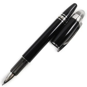 Montblanc Starwalker Fineliner Pen Black Silver Cap White Star Ballpoint - Picture 1 of 9
