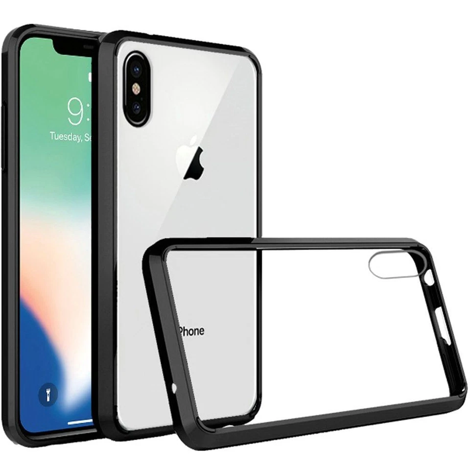 GSA Premium Slim Hybrid Bumper Case for iPhone XS Max - Black - Image 1 of 1