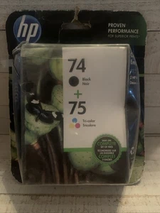 ORYGINALNY NOWY WKŁAD ATRAMENTOWY HP 74/75 (CB335WN/CB337WN) - EXP 2017 - Zdjęcie 1 z 6