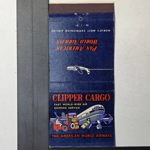 Pan American World Airways 1950s Clipper Cargo Airplane Matchbook - Picture 1 of 2