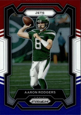 2023 Panini Prizm #227 Aaron Rodgers Red White and Blue - Image 1 of 2