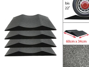 4x Reifenschoner Reifenwiege 18"-22" Standplatten Schutz aus Gummigranulat - Bild 1 von 12