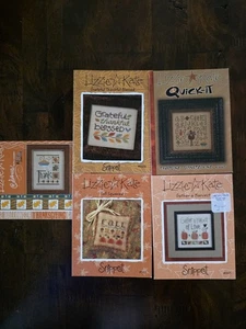 5 Lizzie Kate Thanksgiving Cross Stitch Charts - Picture 1 of 6