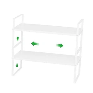 Cabinet Organizer Shelf Expandable Cabinet Spice Rack Stackable Shelves for - Picture 1 of 7