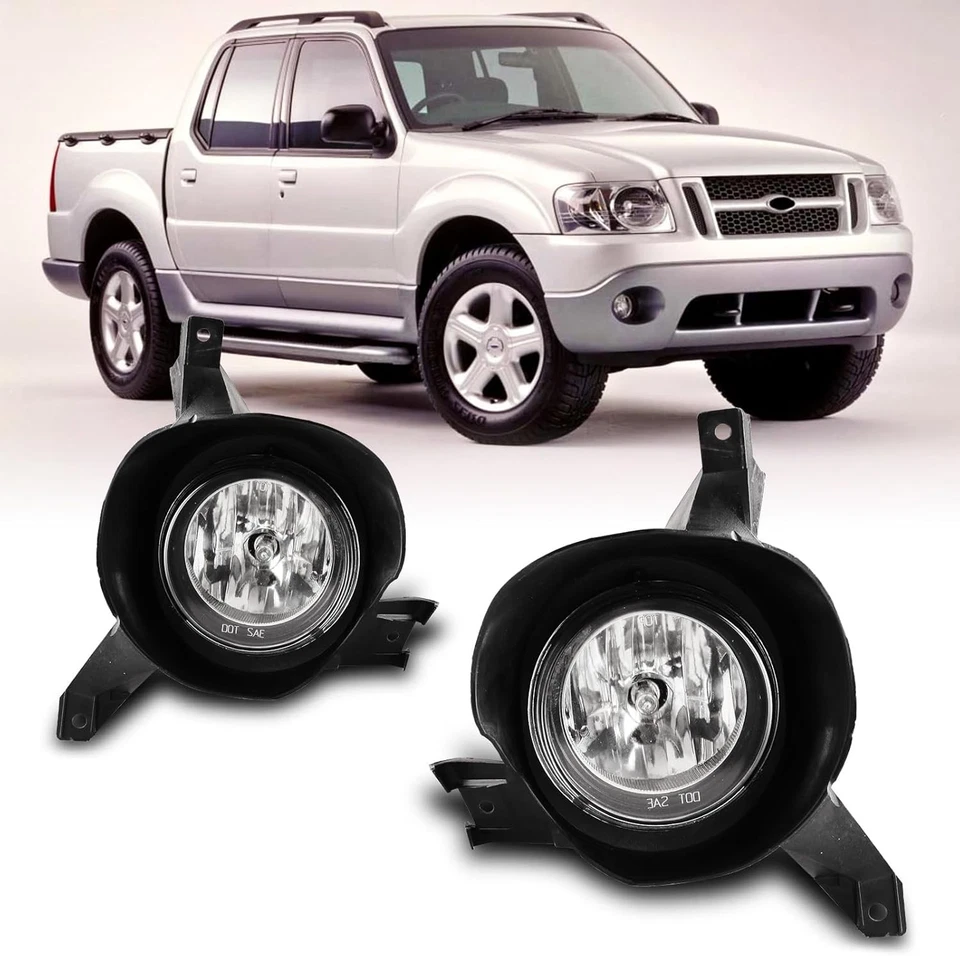 2-PACK Clear Fog Lights For 2002-2005 Ford Explorer Front Bumper Driving Lamps - Image 1 of 4