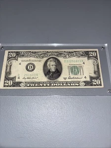 1950 Crisp 20.00 1950 Note Missing Numbers Rare Sealed in Holder - Picture 1 of 8