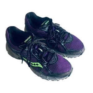 Saucony 'Cohesion 7' Women's SZ 11 Purple Sneaker Lime Green Runnig Walking - Picture 1 of 10
