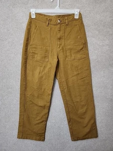 KAVU Canvas Hose Damen 8 braun aufgesetzte Taschen Wandern Outdoor Stretch Baumwolle - Bild 1 von 8