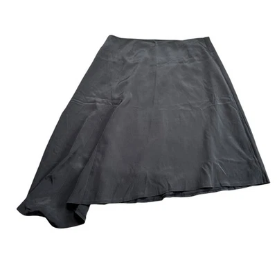 Falda midi asimétrica gris oscuro LAFAYETTE 148 para mujer talla 12 mezcla de seda carrera Foto 1 de 4