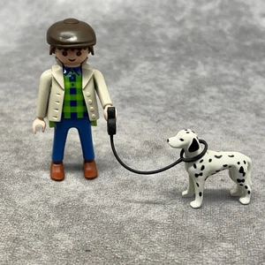 Playmobil Man Walking a Dalmatian Dog - Picture 1 of 3