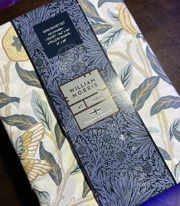 WILLIAM MORRIS KING BETTDECKE VOGEL UND GRANATAPFEL Ocker Kissenbezüge HÜTTE NEU!!! - Bild 1 von 12