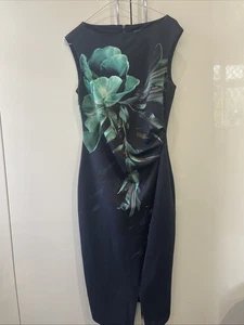 Coast Ladies Floral Dress Size 10 Blue Used - Picture 1 of 4