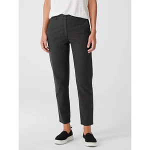 Eileen Fisher Bio-Baumwolle Hanf spitz zulaufende Hose grau Damengröße 8 - Bild 1 von 8
