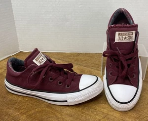 Converse Chuck Taylor Madison Maroon Plaid Lined Shoes Sz 6 Women 561739F - Picture 1 of 21