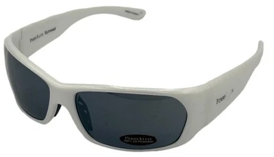 Gafas de sol Perry Ellis para hombre envoltura de plástico blanco, lente flash de humo claro PE12 5 Foto 1 de 4