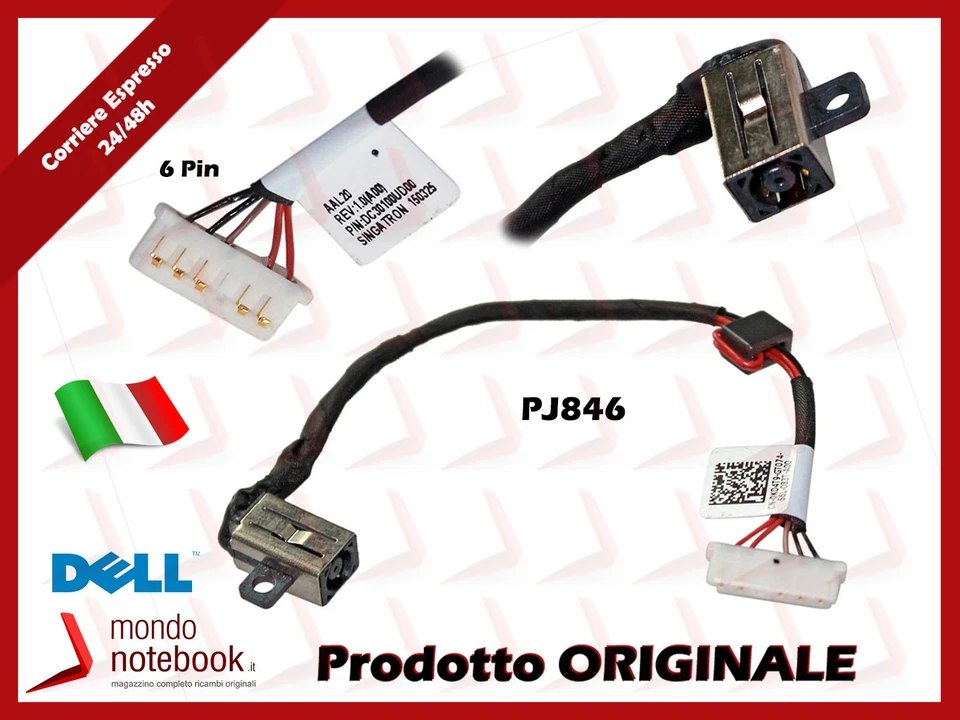 Connettore di Alimentazione DC Power Jack DELL Vostro 14-3000 15-3000 Series - Immagine 1 di 1