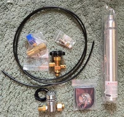 Kit de botella Biondo 10 oz C02 con válvula de apagado automático arrastre carreras ENVÍO GRATUITO Foto 1 de 2