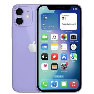 iPhone 12 Mini 128 Go Mauve -batterie Neuve 100% -très Bon État - Photo 1/4