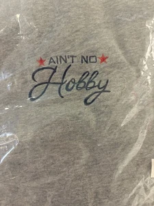 Felpa con cappuccio sgabello da bar sport non è un hobby scritta grigia ricamata uomo taglia large - Foto 1 di 5