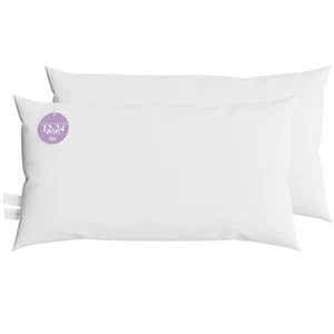 Inserto Cuscino Lombare 12x24 Pollici Set di 2 Cuscini Boudoir con Piumino Alternativa... - Foto 1 di 9