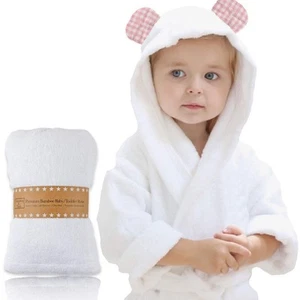 - Premium Baby Robe - Toddler Robe - Organic Hooded Bathrobe Towel - Thick & ... - Picture 1 of 4