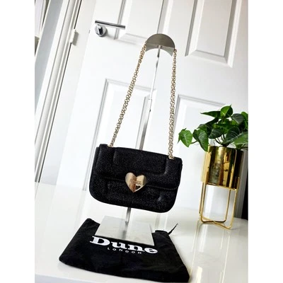 Dune London Black Sparkle Heart Clasp Shoulder Bag - VGC - Image 1 of 4