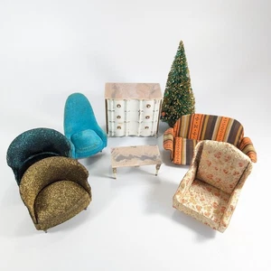 Lot of 8 Vintage Doll Furniture Pieces Includes Ideal Salon Petite Princess etc. - Picture 1 of 22