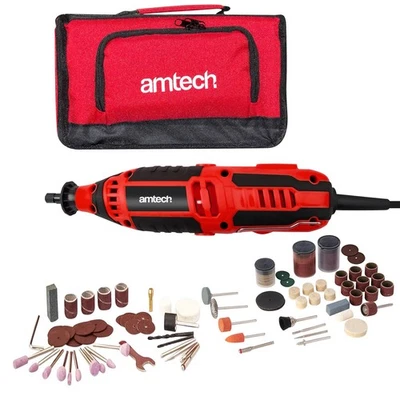 Amtech Mini Rotary Tool 135W Multi Function Grinder Polisher + 145pc Accessories - Image 1 of 4