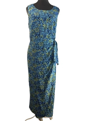 Vestido De Colección Spencer Jeremy Talla 10 Imitación Envoltura Sarong 100% Seda Floral Tropical Foto 1 de 4