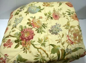 3 Pc Waverly Reversible Comforter & Shams ~ Yellow Floral ~ Queen 92 x 96 NEW - Picture 1 of 8