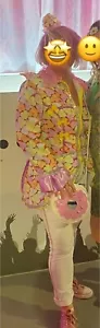 Karneval Frack Jacke Damen Gr. 42/44 Candy Herzen Süß Glitzer - Bild 1 von 7