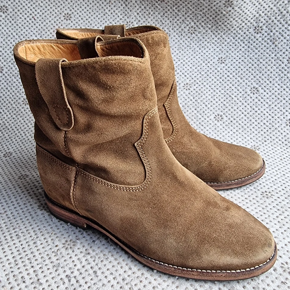 Ботинки Isabel Marant Crisi вестерн замшевые плоские евро 38 - Изображение 1 из 4