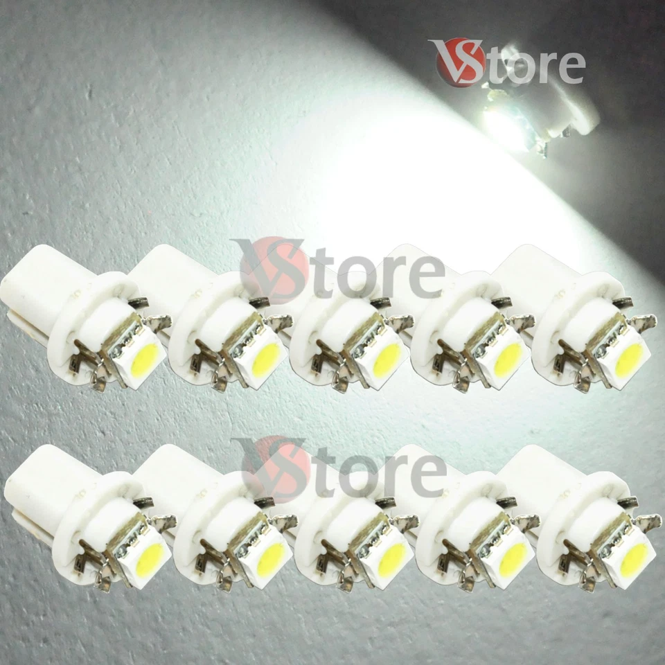 10 LED T5 B8.5D SMD BIANCO Per Quadro Strumenti Cruscotto Lampade Lampadine Luci - Imagen 1 de 1