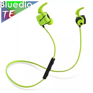 Bluedio TE Bluetooth Wireless Sports Earphones Cordless Headphones Green Colour - Picture 1 of 9