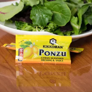 Kikkoman Ponzu Sauce, 6ml Citrus Seasoned Soy Sauce Portion Packets - 25 Pack! - Picture 1 of 3