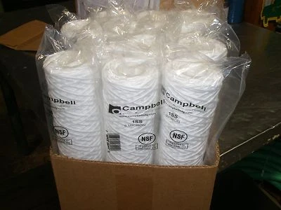 1SS Campbell Water Filters 5 Micron Sediment Cartridges 12pk Authentic USA - Image 1 of 3