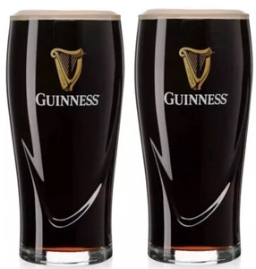 2 x Genuine Guinness Pint Glasses New - Picture 1 of 2