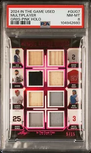 2024 LEAF GAME USED GRIFFEY/ICHIRO/PUJOLS/BONDS/JETER/TROUT/PIAZZA/HARPER PSA 8 - Picture 1 of 2