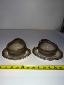 SET OF 2 ERIK HERTZ SOUP CRACKER BOWLS SIGNED - Picture 1 of 6
