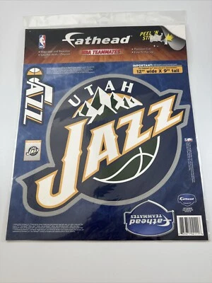 Utah Jazz Fathead Wall Decal 12" x 9"  NBA Teammates Basketball West Wall Safe - Image 1 of 2