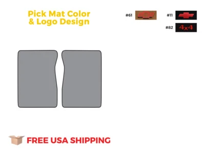FITS 1974 Chevrolet C10 Pickup Floor Mat 2pc Cutpile Foto 1 de 4