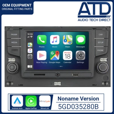 Carplay Radio Per VW Golf Mk7 Android Auto 5GD035280B 6.5 MIB1 Mqb RCD330 Stereo - Immagine 1 di 4