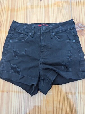 h h jeans los angeles black denim shorts sz s - Image 1 of 4