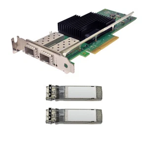 Lenovo Intel X710-DA2 00YK615 2-Port 10G SFP+ PCIe 3.0 x8 NIC LP +GBICs - Bild 1 von 8