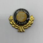 Vintage Bristol 2 Litre Logo Emblem Gold Tone Metal Automotive Lapel Pin